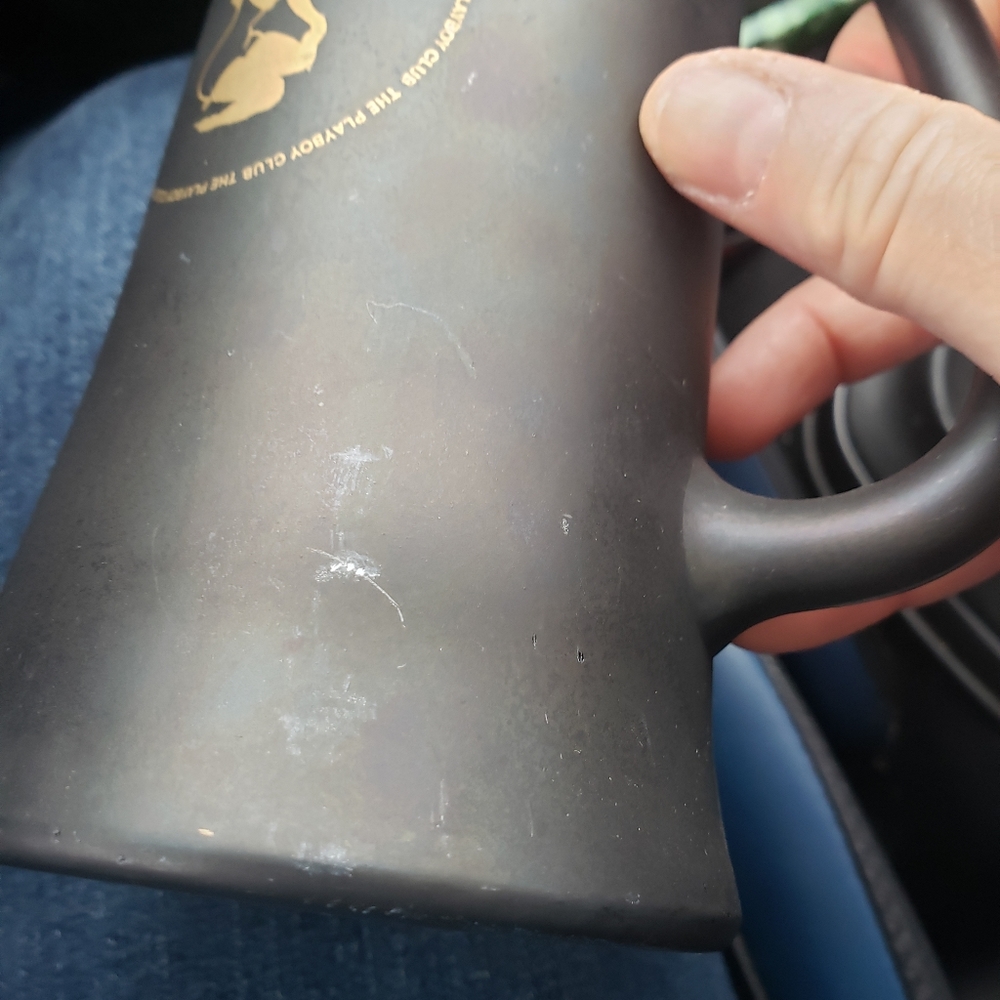 Vintage The Playboy Club matte black glass - Picture 4 of 6